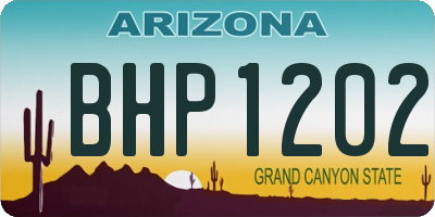 AZ license plate BHP1202