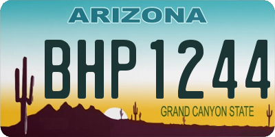 AZ license plate BHP1244