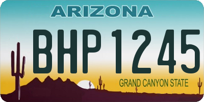 AZ license plate BHP1245