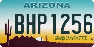 AZ license plate BHP1256