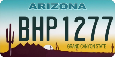 AZ license plate BHP1277