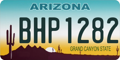 AZ license plate BHP1282