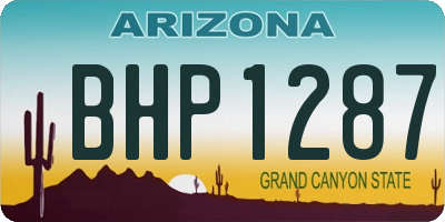 AZ license plate BHP1287