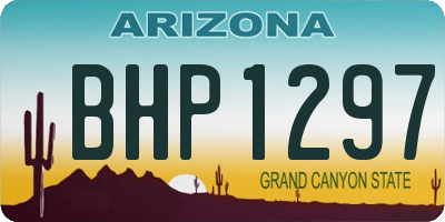 AZ license plate BHP1297
