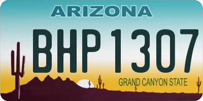 AZ license plate BHP1307