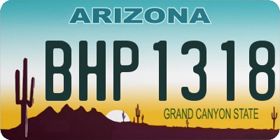 AZ license plate BHP1318