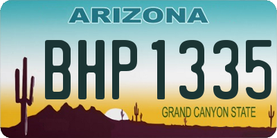 AZ license plate BHP1335