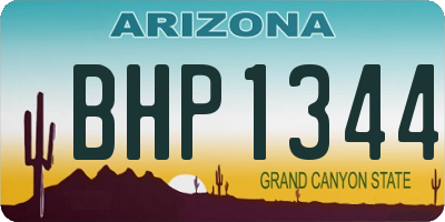 AZ license plate BHP1344