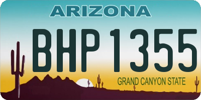 AZ license plate BHP1355
