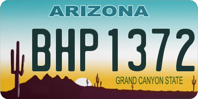 AZ license plate BHP1372