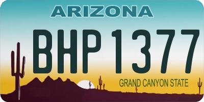 AZ license plate BHP1377