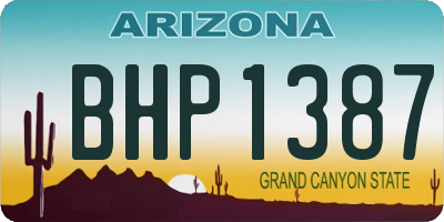 AZ license plate BHP1387