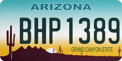 AZ license plate BHP1389