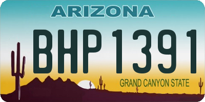 AZ license plate BHP1391