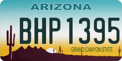 AZ license plate BHP1395