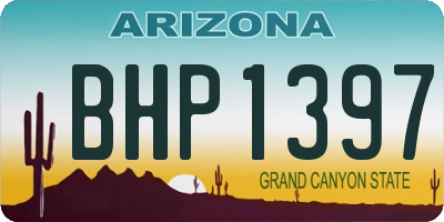 AZ license plate BHP1397