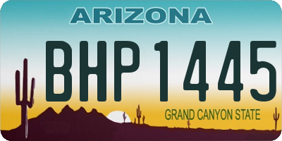 AZ license plate BHP1445