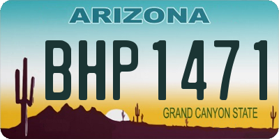 AZ license plate BHP1471