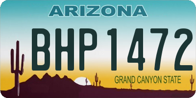 AZ license plate BHP1472