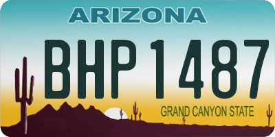 AZ license plate BHP1487
