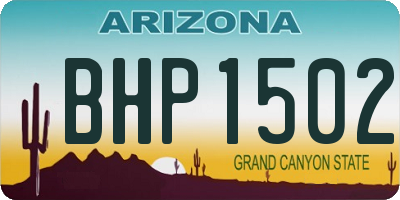 AZ license plate BHP1502