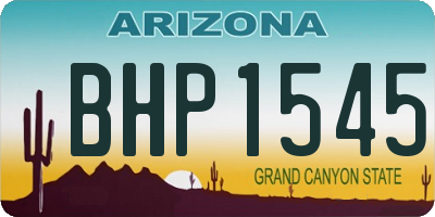 AZ license plate BHP1545