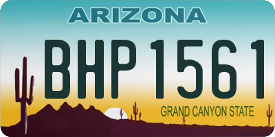 AZ license plate BHP1561