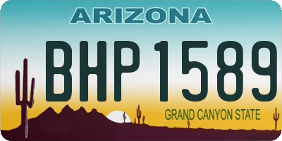 AZ license plate BHP1589
