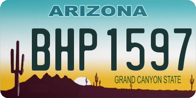 AZ license plate BHP1597