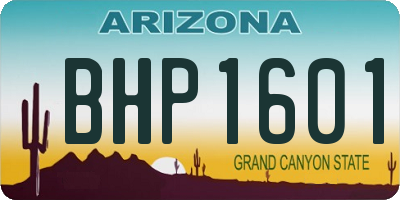 AZ license plate BHP1601