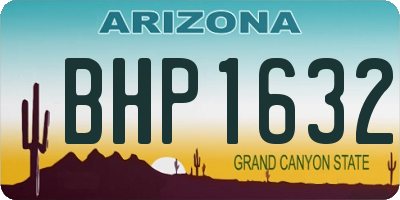 AZ license plate BHP1632