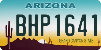 AZ license plate BHP1641
