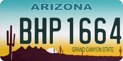 AZ license plate BHP1664