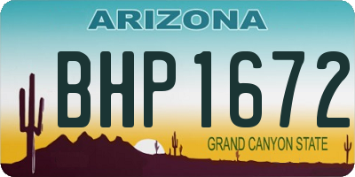 AZ license plate BHP1672