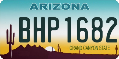 AZ license plate BHP1682