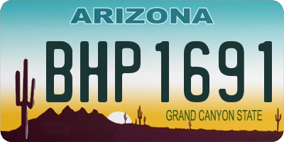 AZ license plate BHP1691
