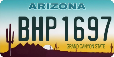 AZ license plate BHP1697
