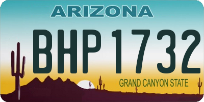 AZ license plate BHP1732