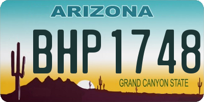 AZ license plate BHP1748