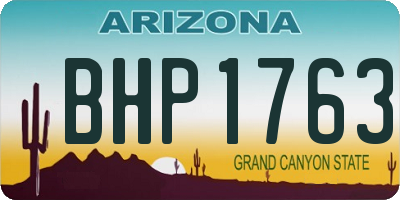 AZ license plate BHP1763