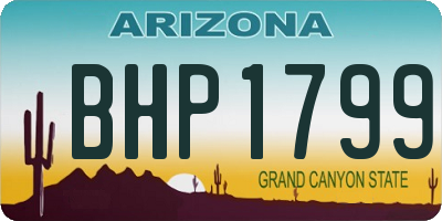 AZ license plate BHP1799