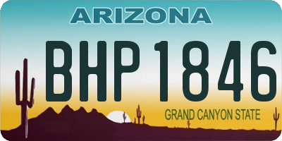 AZ license plate BHP1846