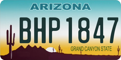 AZ license plate BHP1847