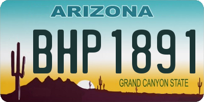 AZ license plate BHP1891