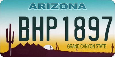 AZ license plate BHP1897