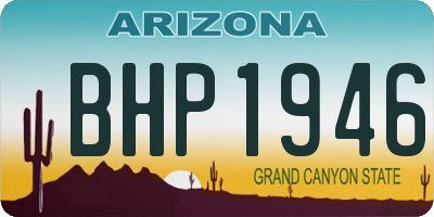 AZ license plate BHP1946