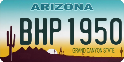 AZ license plate BHP1950