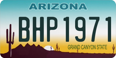 AZ license plate BHP1971