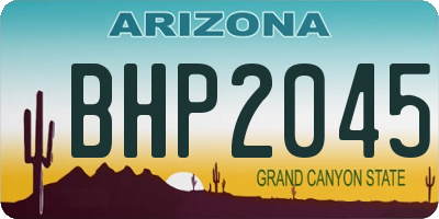 AZ license plate BHP2045