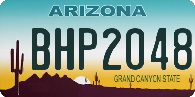 AZ license plate BHP2048